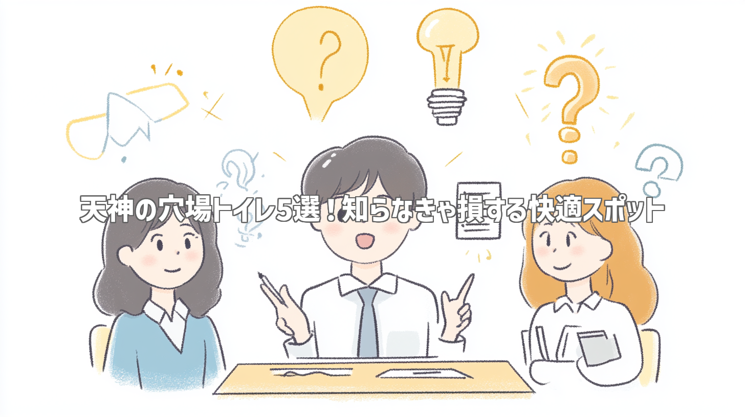 天神の穴場トイレ5選！知らなきゃ損する快適スポット