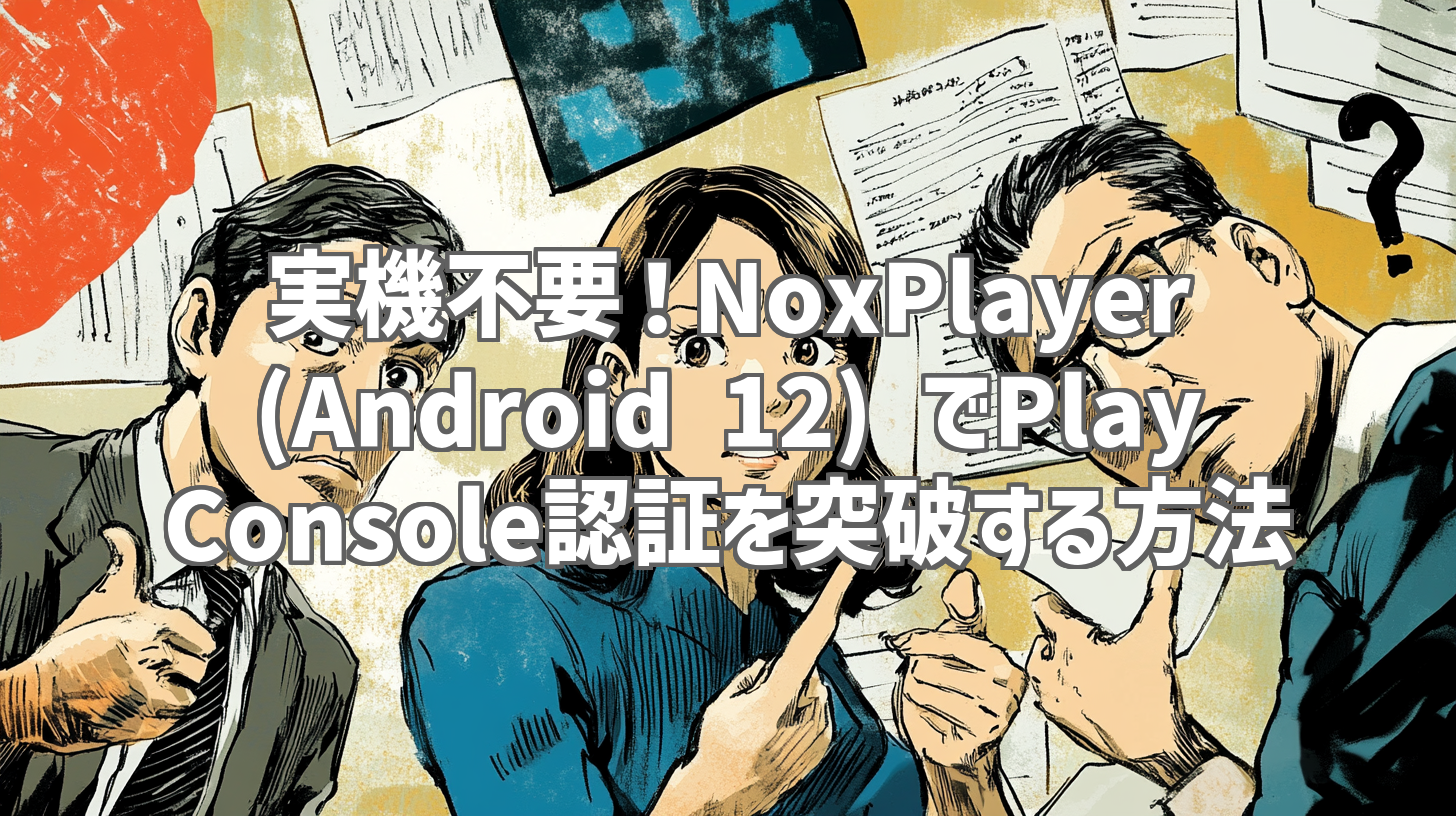 実機不要！NoxPlayer (Android 12) でPlay Console認証を突破する方法
