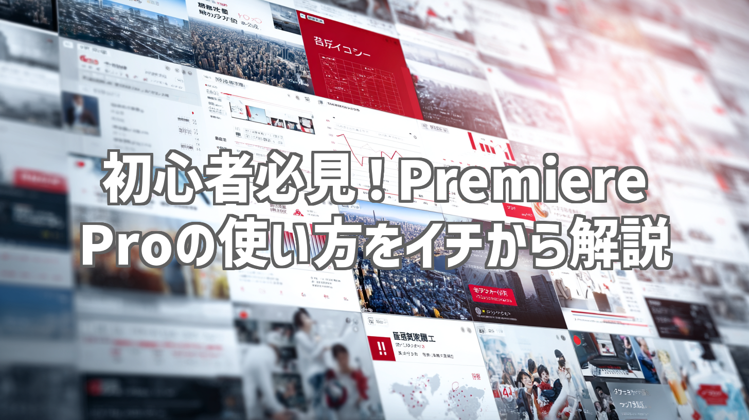 初心者必見！Premiere Proの使い方をイチから解説