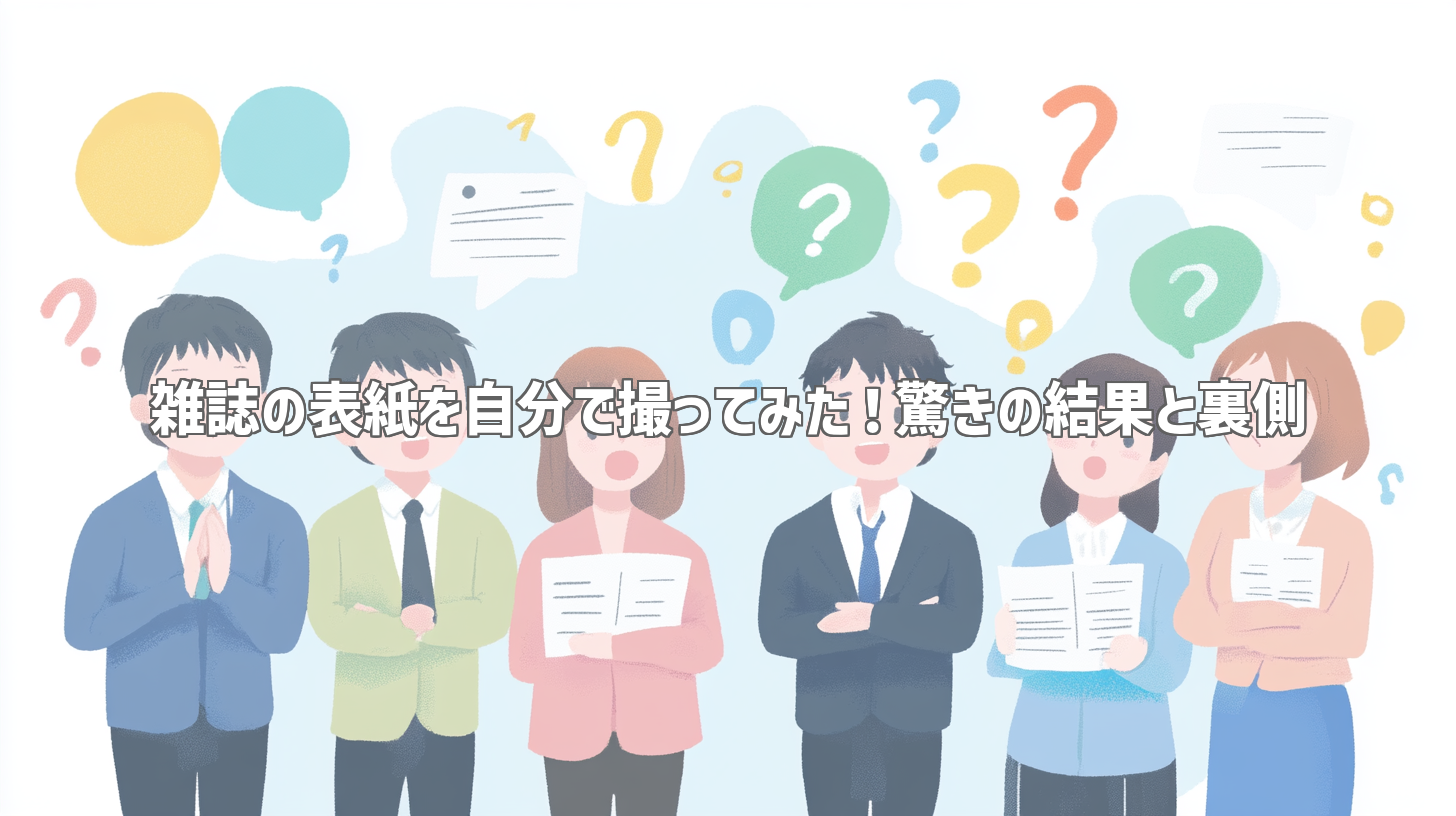 雑誌の表紙を自分で撮ってみた！驚きの結果と裏側