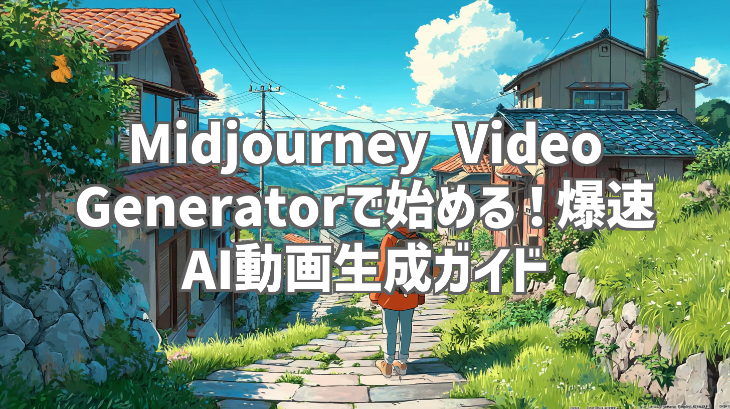 Midjourney Video Generatorで始める！爆速AI動画生成ガイド