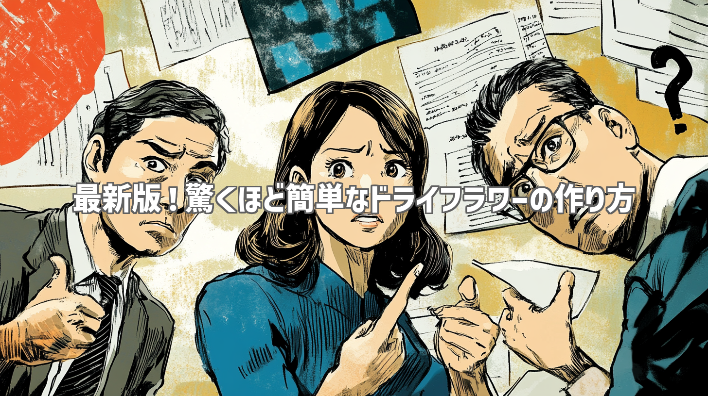 最新版！驚くほど簡単なドライフラワーの作り方