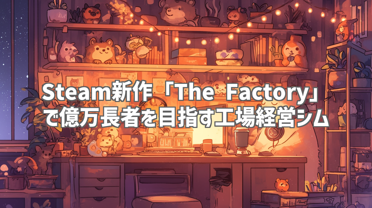 Steam新作「The Factory」で億万長者を目指す工場経営シム