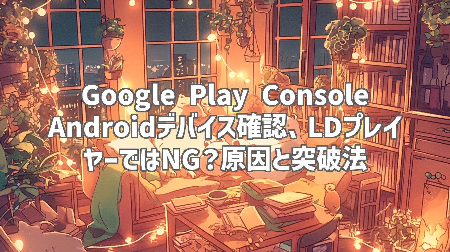Google Play Console Androidデバイス確認、LDプレイヤーではNG？原因と突破法