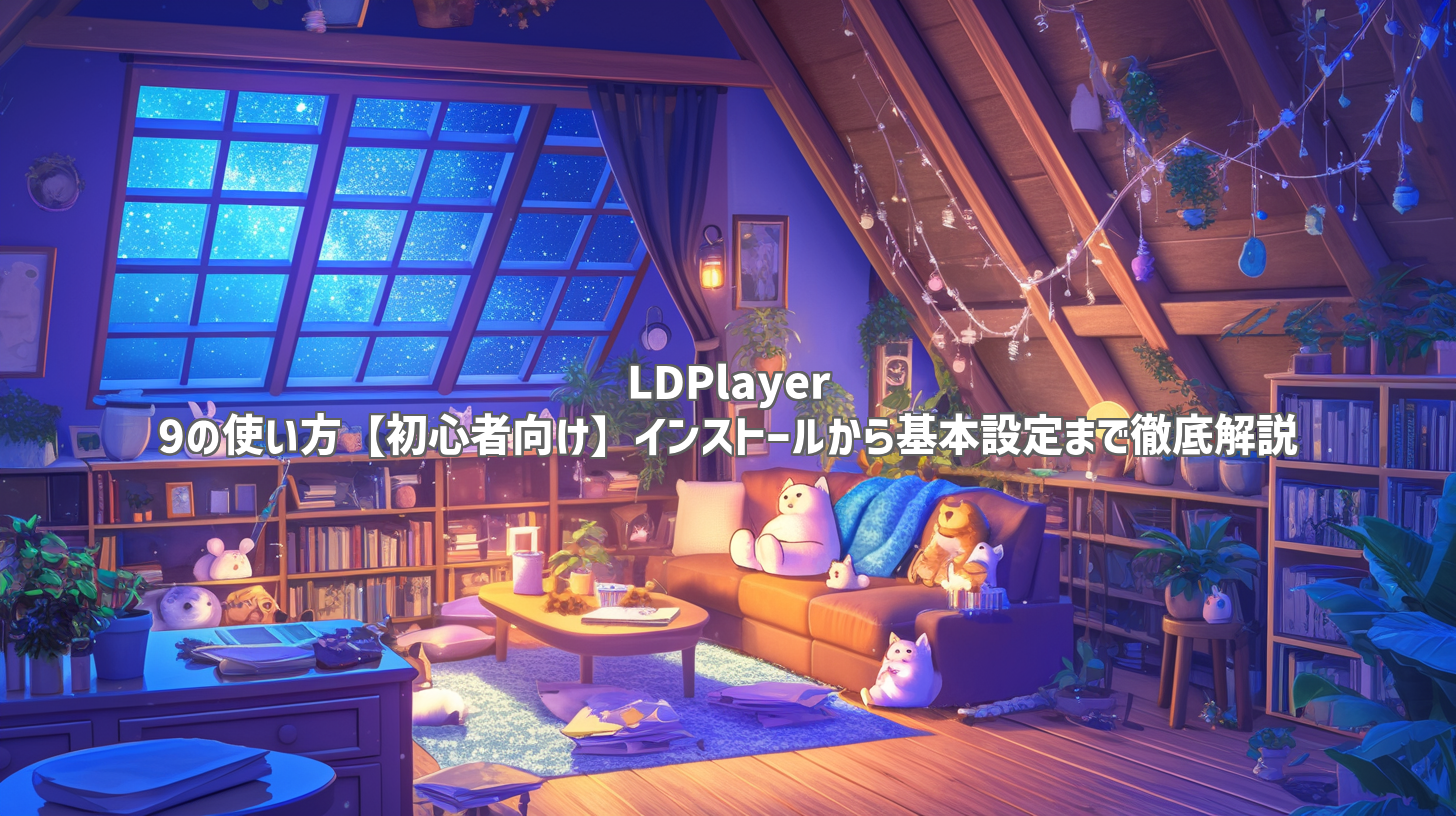 LDPlayer 9の使い方【初心者向け】インストールから基本設定まで徹底解説