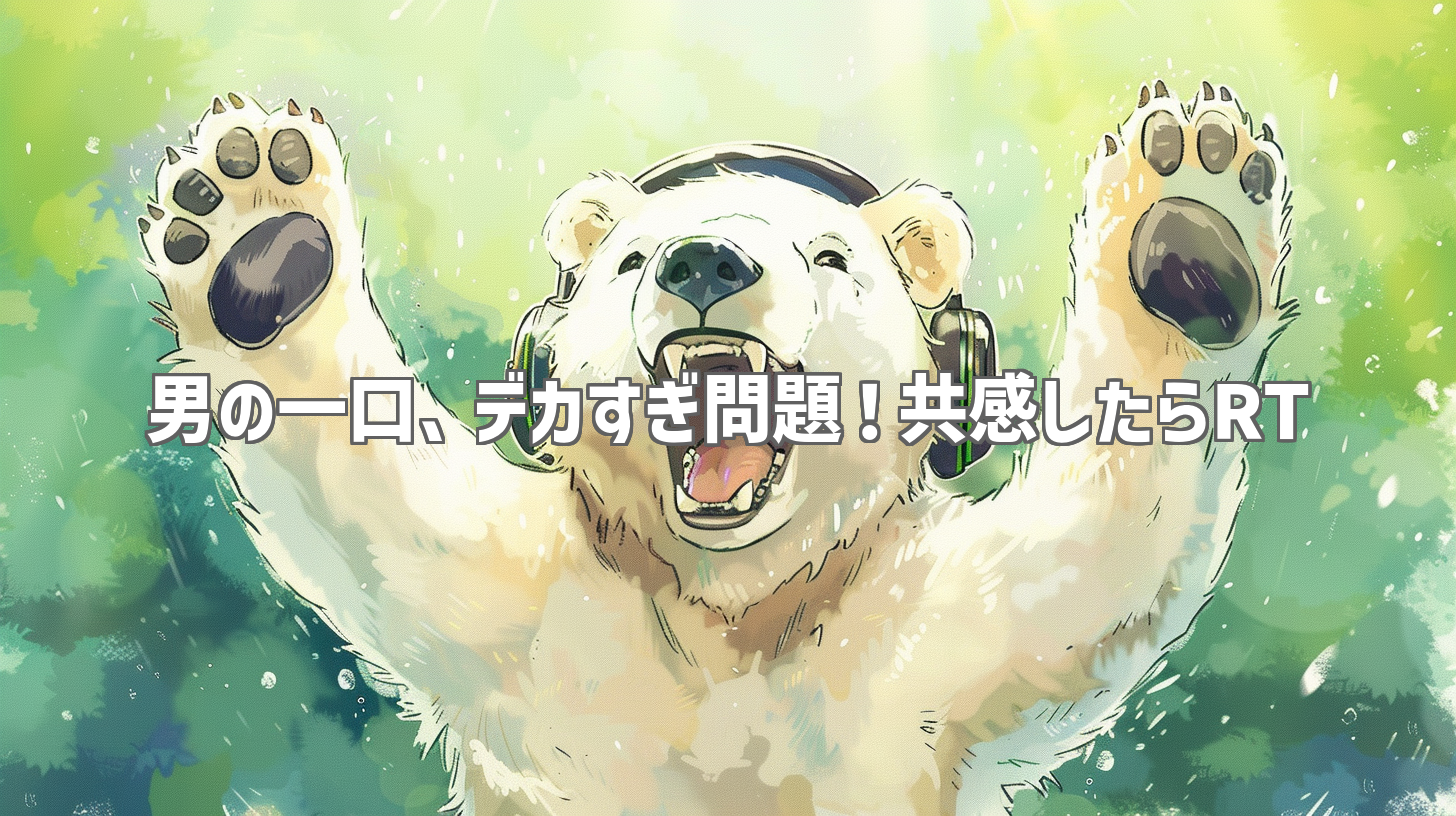男の一口、デカすぎ問題！共感したらRT