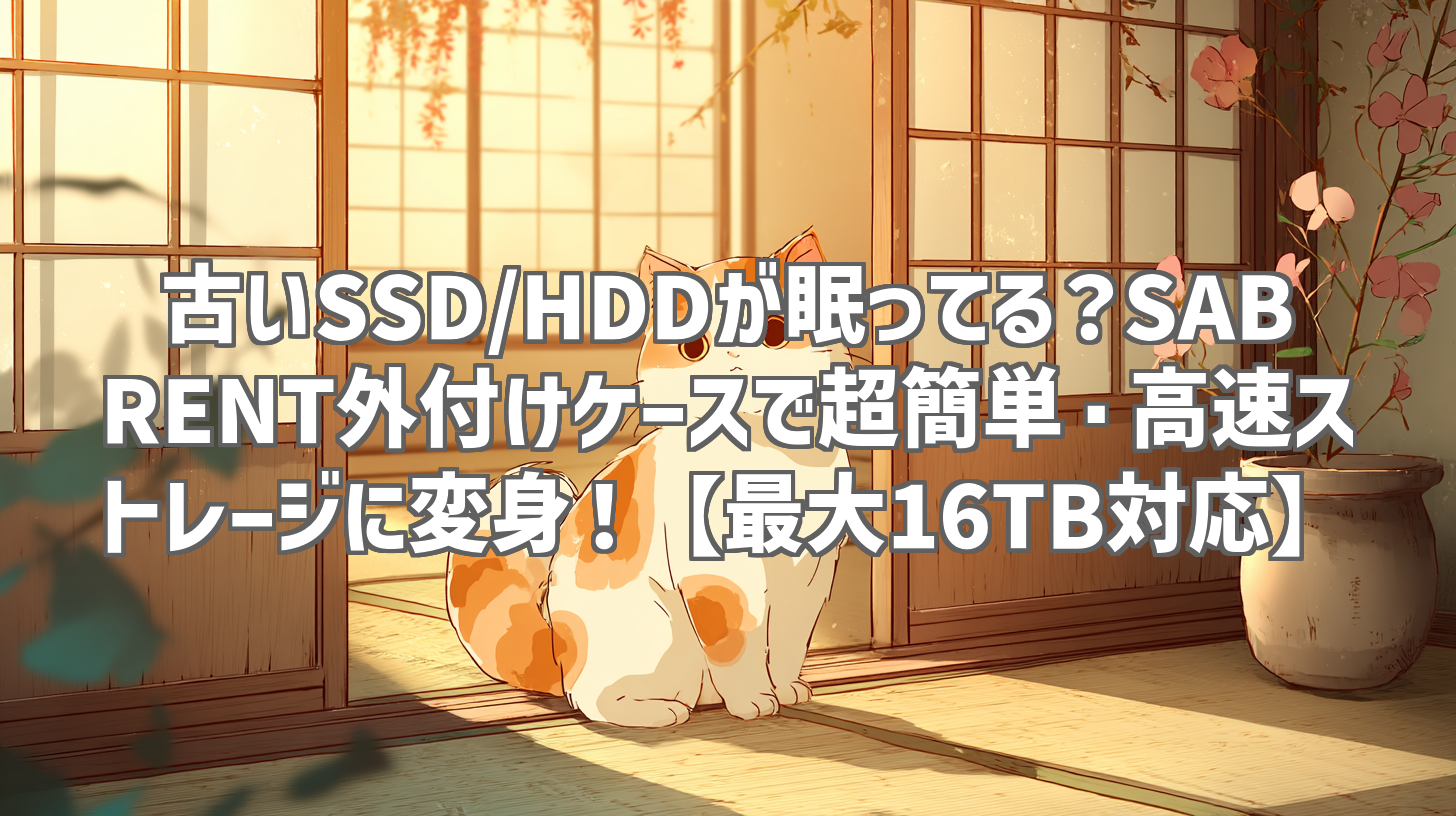 古いSSD/HDDが眠ってる？SABRENT外付けケースで超簡単・高速ストレージに変身！【最大16TB対応】