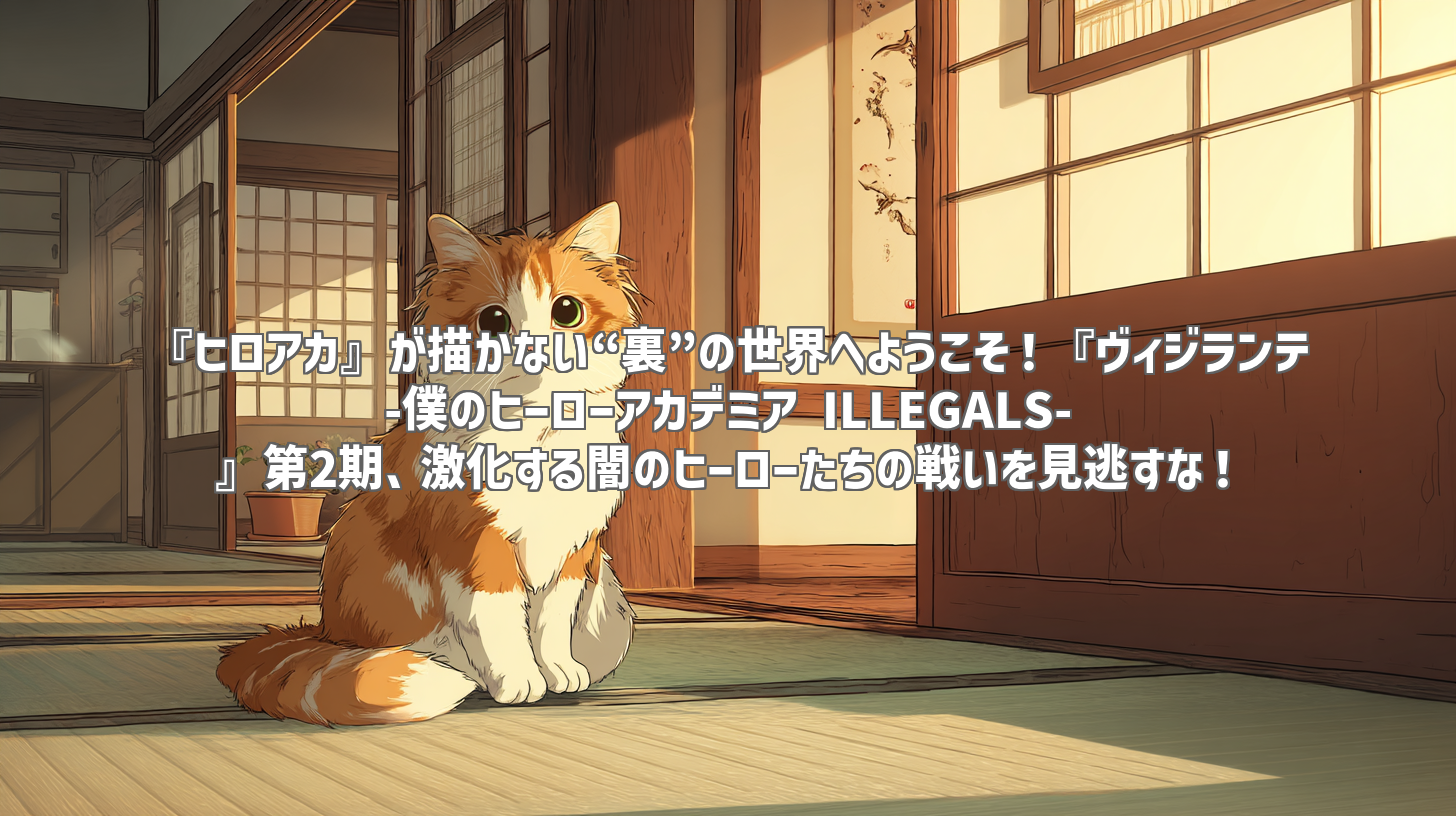 『ヒロアカ』が描かない“裏”の世界へようこそ！『ヴィジランテ -僕のヒーローアカデミア ILLEGALS-』第2期、激化する闇のヒーローたちの戦いを見逃すな！