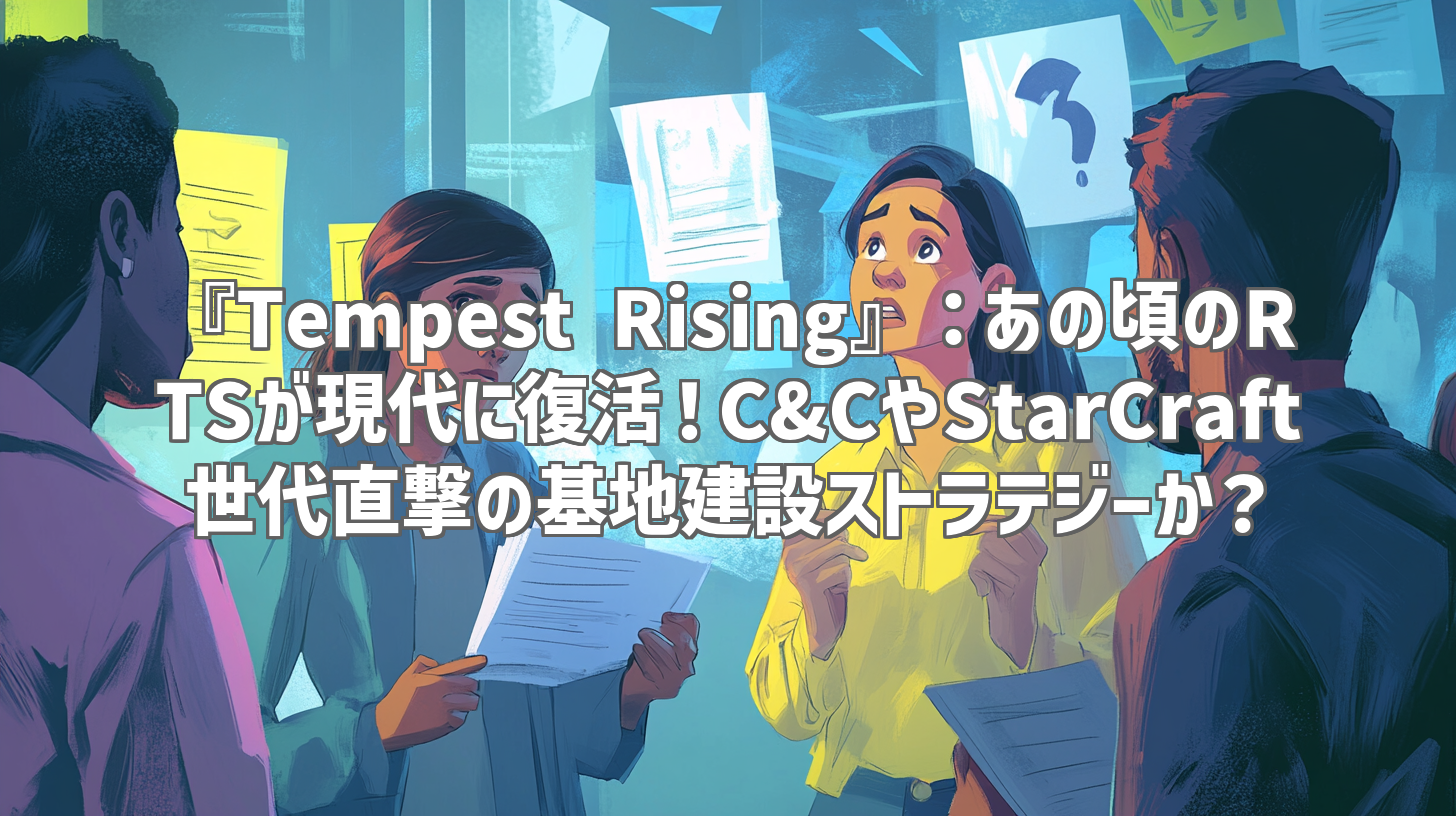 『Tempest Rising』：あの頃のRTSが現代に復活！C&CやStarCraft世代直撃の基地建設ストラテジーか？