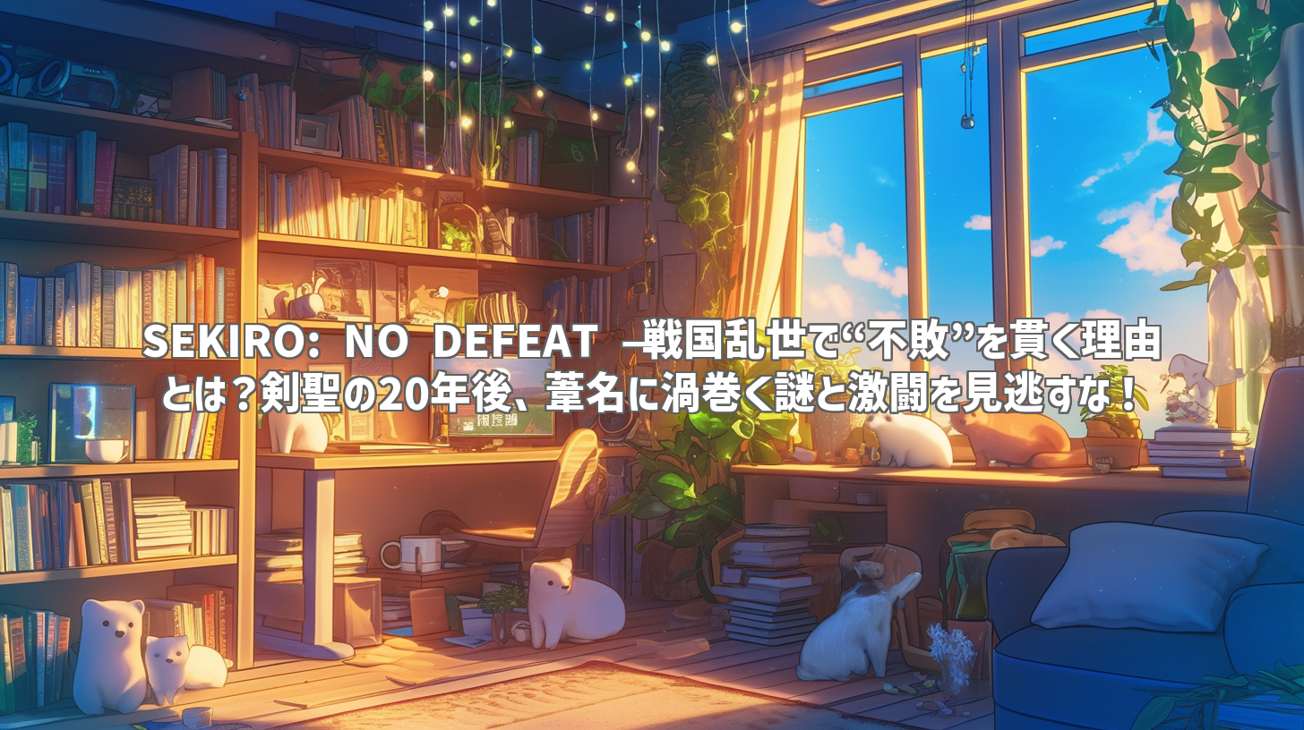 SEKIRO: NO DEFEAT — 戦国乱世で“不敗”を貫く理由とは？剣聖の20年後、葦名に渦巻く謎と激闘を見逃すな！