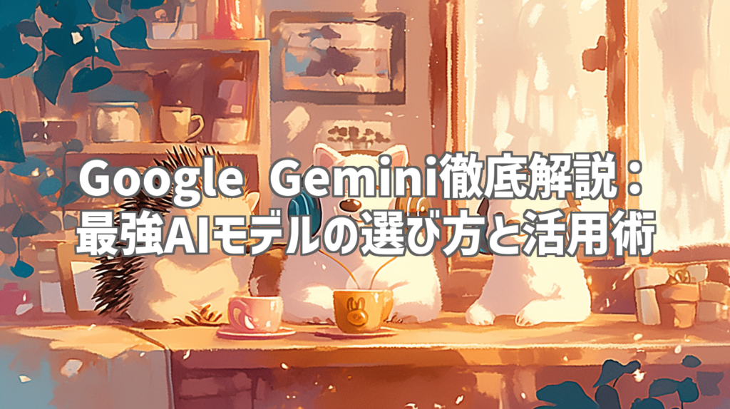 Google Gemini徹底解説：最強AIモデルの選び方と活用術
