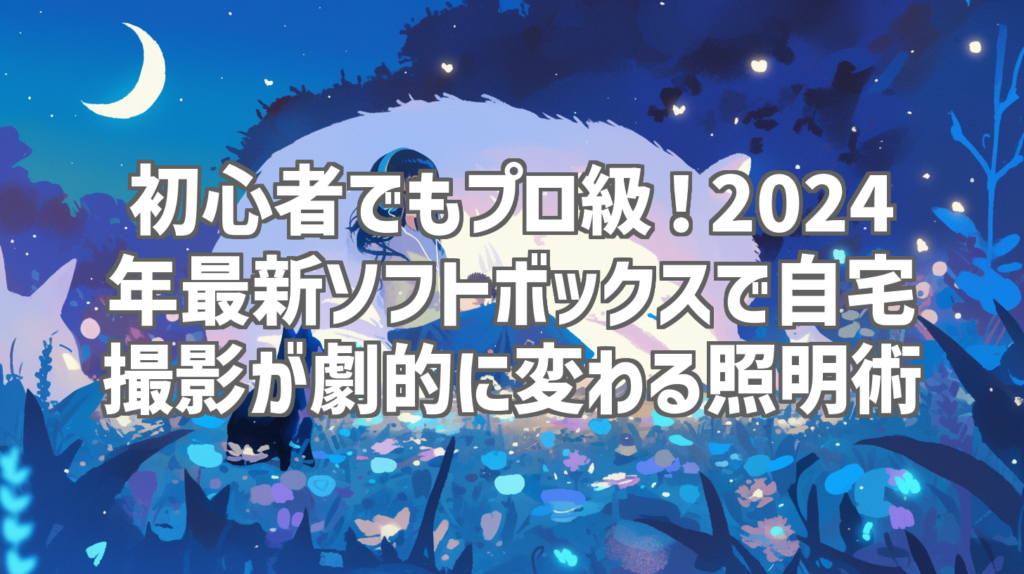 初心者でもプロ級！2024年最新ソフトボックスで自宅撮影が劇的に変わる照明術