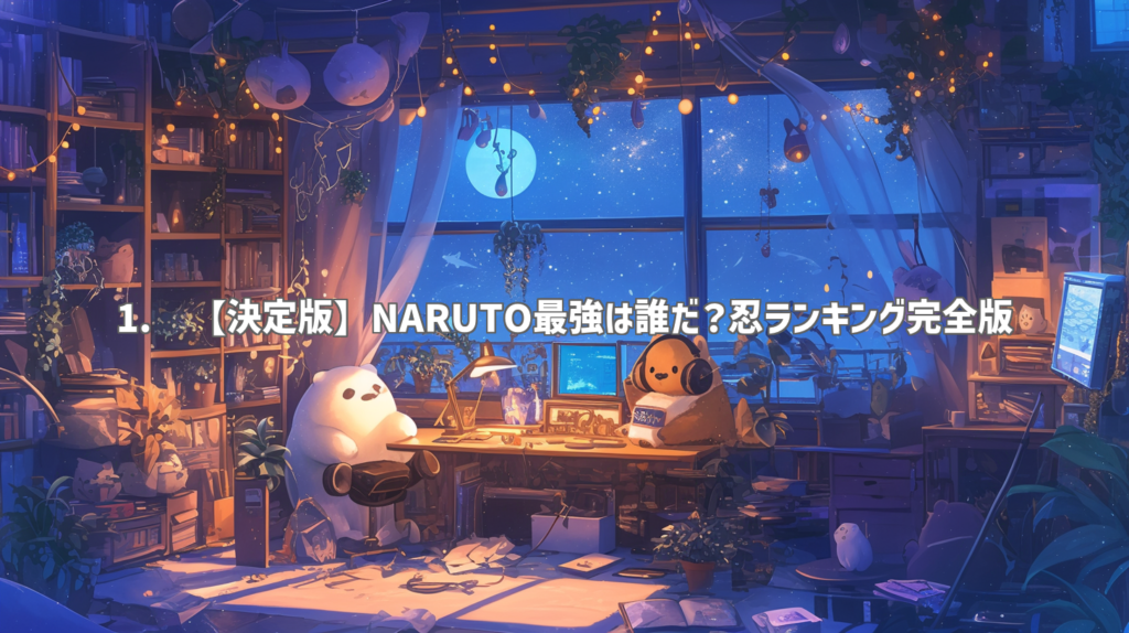 1. 【決定版】NARUTO最強は誰だ？忍ランキング完全版
