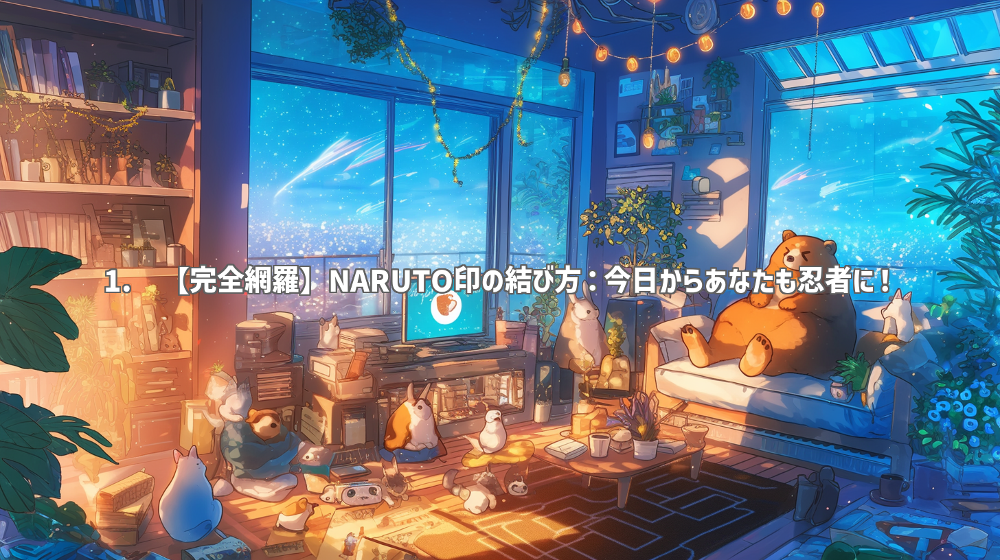 1. 【完全網羅】NARUTO印の結び方：今日からあなたも忍者に！