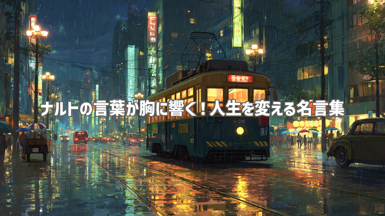 ナルトの言葉が胸に響く！人生を変える名言集