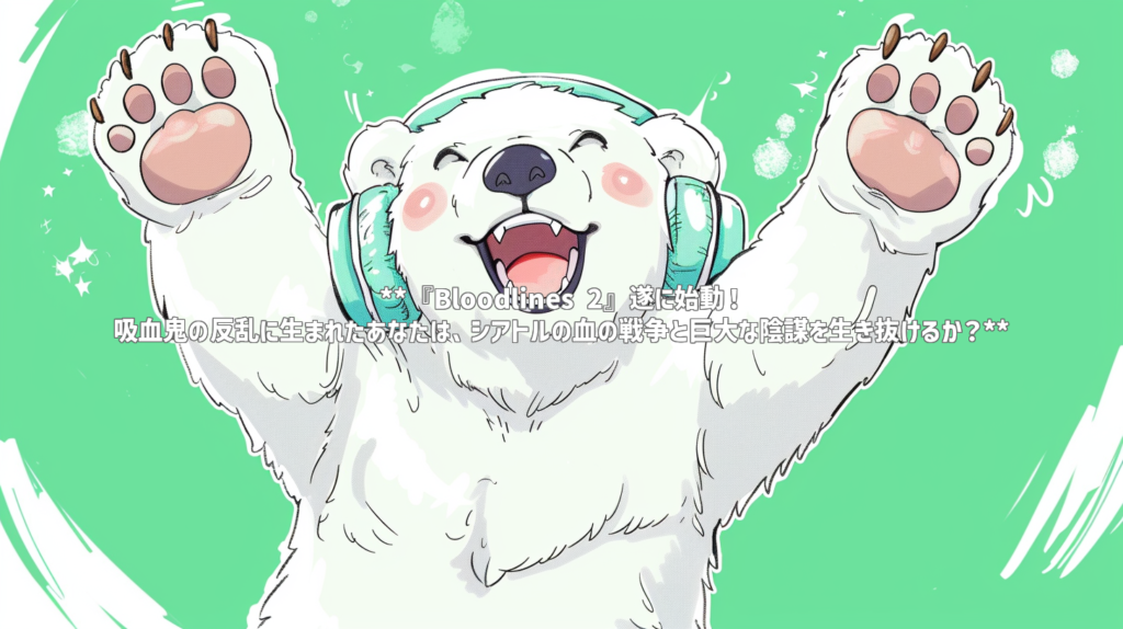 **『Bloodlines 2』遂に始動！ 吸血鬼の反乱に生まれたあなたは、シアトルの血の戦争と巨大な陰謀を生き抜けるか？**