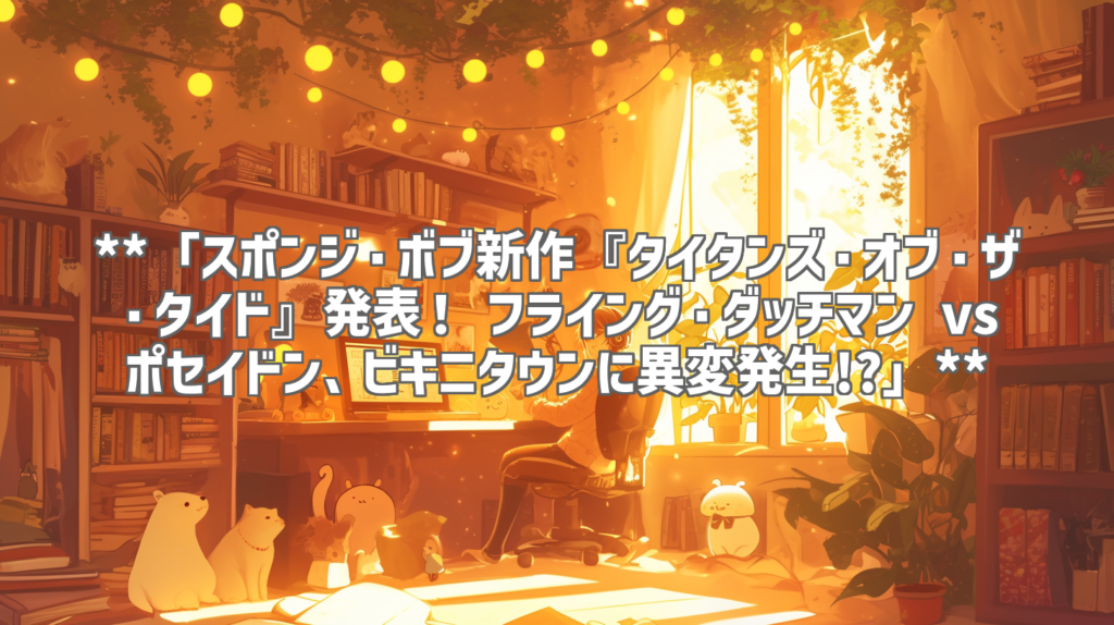 **「スポンジ・ボブ新作『タイタンズ・オブ・ザ・タイド』発表！ フライング・ダッチマン vs ポセイドン、ビキニタウンに異変発生!?」**