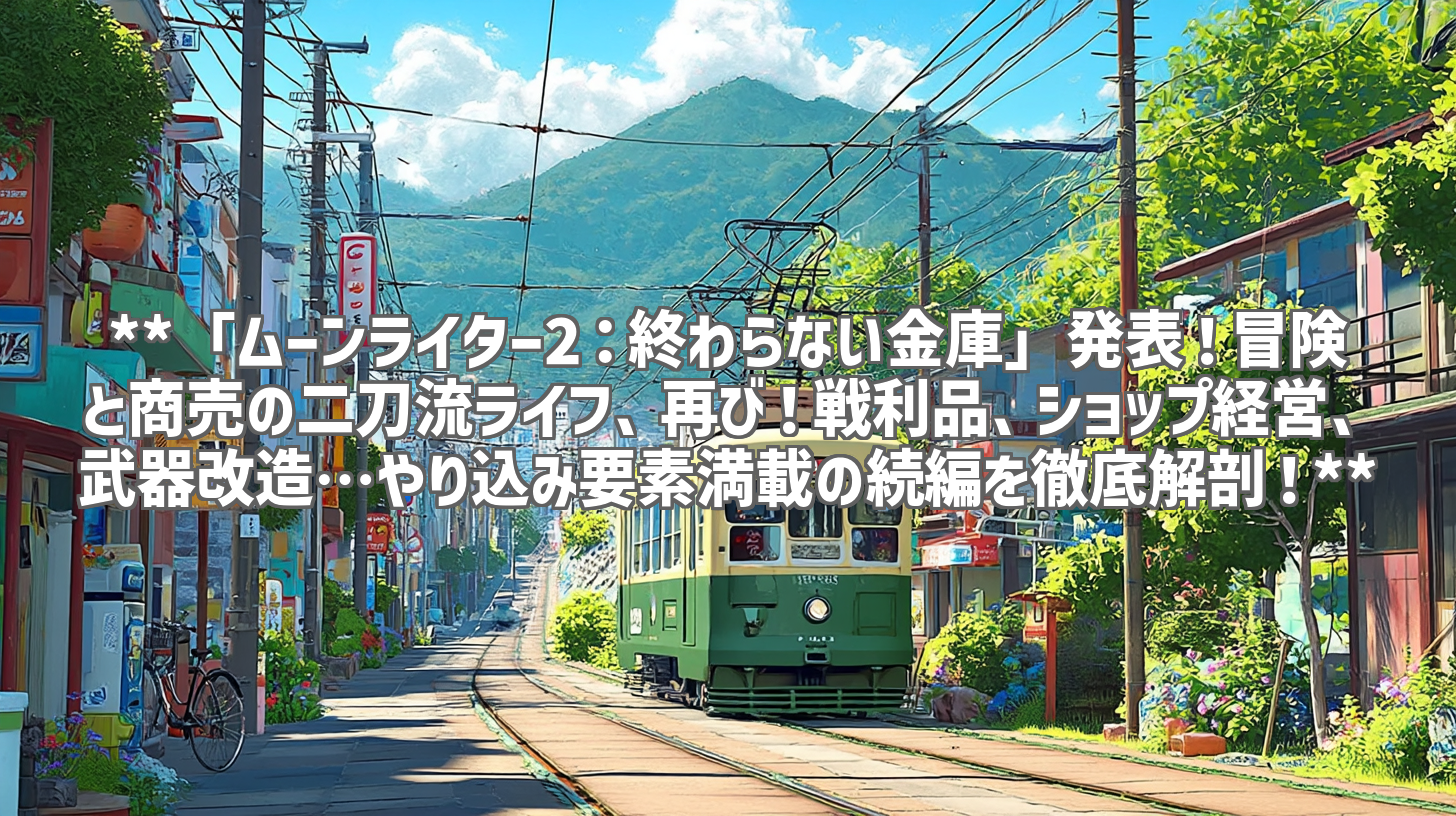 **「ムーンライター2：終わらない金庫」発表！冒険と商売の二刀流ライフ、再び！戦利品、ショップ経営、武器改造…やり込み要素満載の続編を徹底解剖！**