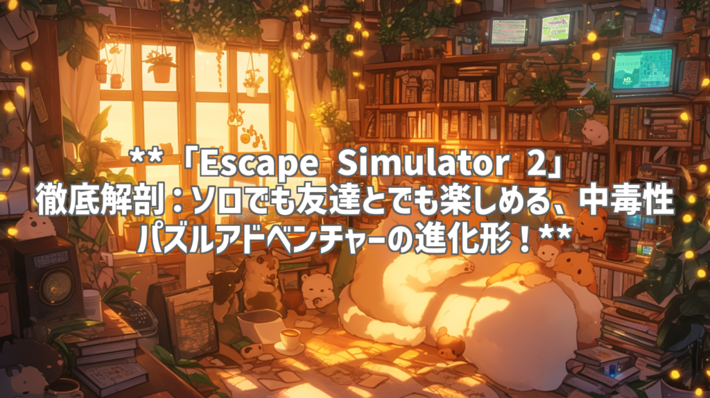 **「Escape Simulator 2」徹底解剖：ソロでも友達とでも楽しめる、中毒性パズルアドベンチャーの進化形！**