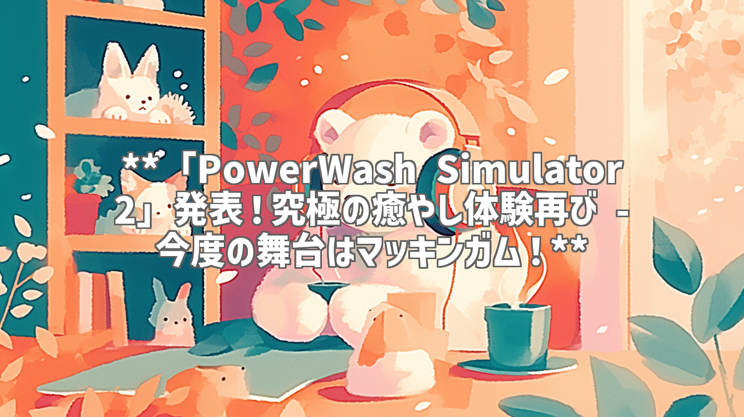 **「PowerWash Simulator 2」発表！究極の癒やし体験再び - 今度の舞台はマッキンガム！**