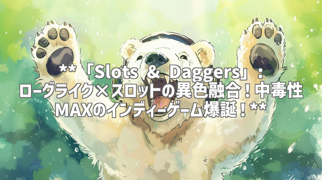 **「Slots & Daggers」: ローグライク×スロットの異色融合！中毒性MAXのインディーゲーム爆誕！**