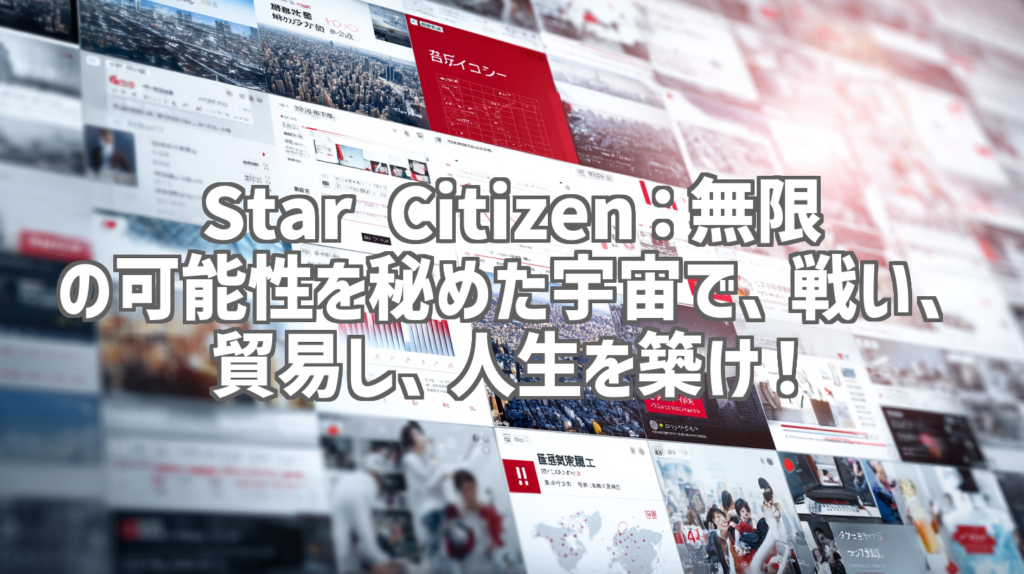 Star Citizen：無限の可能性を秘めた宇宙で、戦い、貿易し、人生を築け！