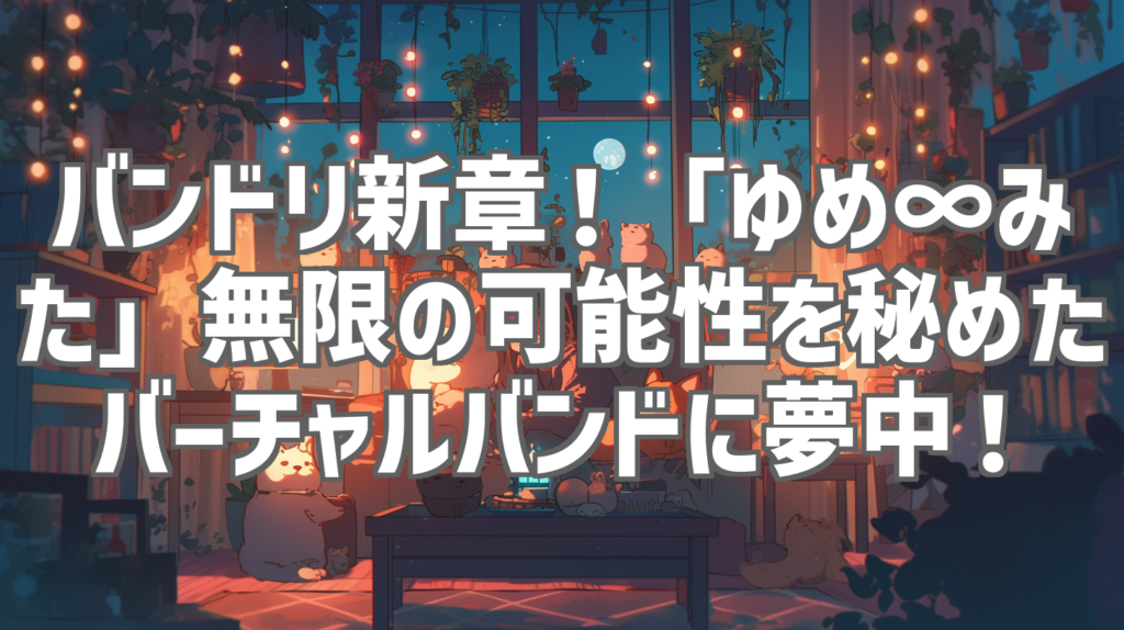 バンドリ新章！「ゆめ∞みた」無限の可能性を秘めたバーチャルバンドに夢中！