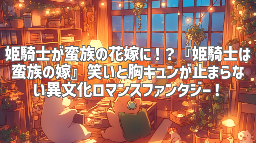姫騎士が蛮族の花嫁に！？『姫騎士は蛮族の嫁』笑いと胸キュンが止まらない異文化ロマンスファンタジー！