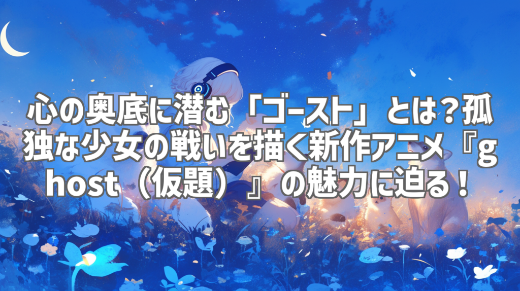 心の奥底に潜む「ゴースト」とは？孤独な少女の戦いを描く新作アニメ『ghost（仮題）』の魅力に迫る！