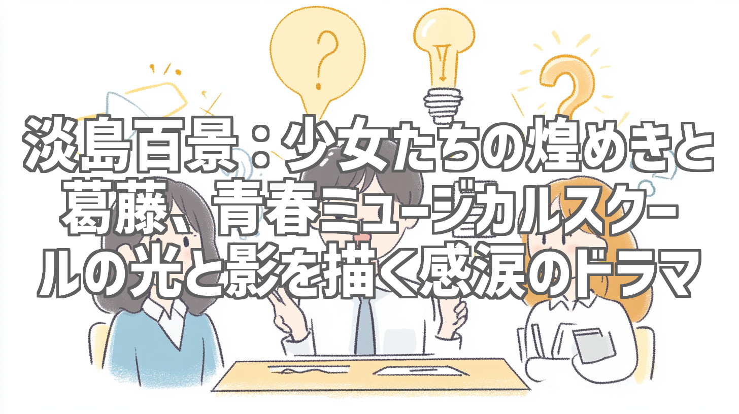 淡島百景：少女たちの煌めきと葛藤、青春ミュージカルスクールの光と影を描く感涙のドラマ