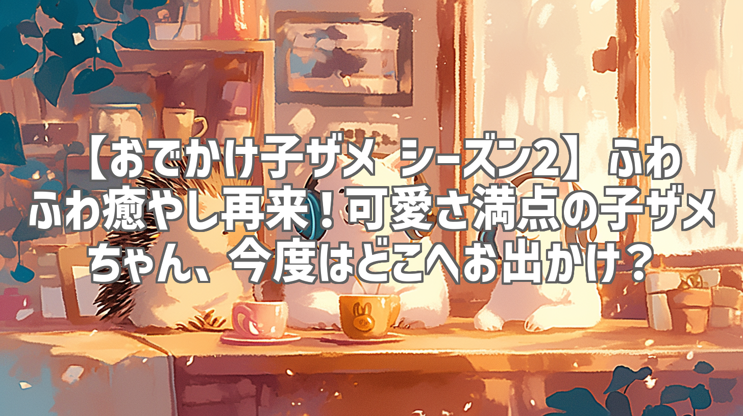 【おでかけ子ザメ シーズン2】ふわふわ癒やし再来!可愛さ満点の子ザメちゃん、今度はどこへお出かけ?