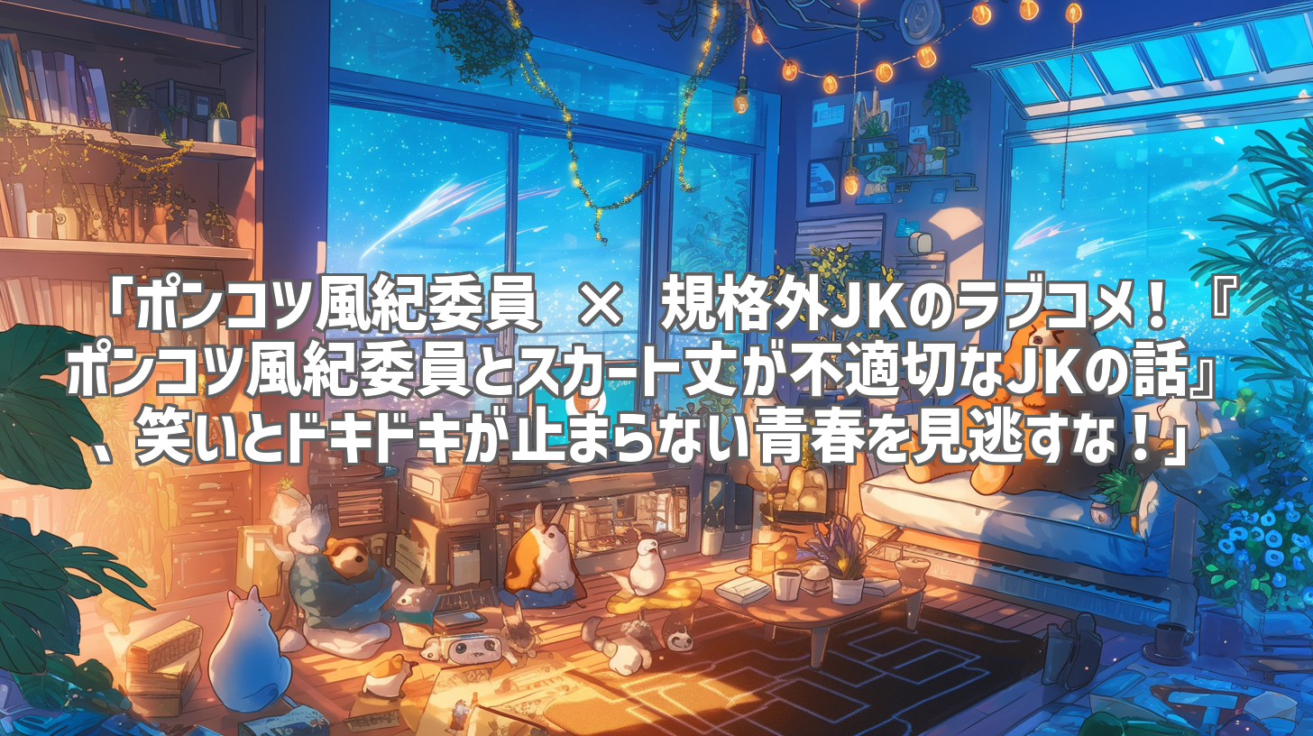 「ポンコツ風紀委員 × 規格外JKのラブコメ！『ポンコツ風紀委員とスカート丈が不適切なJKの話』、笑いとドキドキが止まらない青春を見逃すな！」