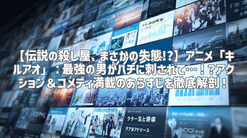 【伝説の殺し屋、まさかの失態!?】アニメ「キルアオ」：最強の男がハチに刺されて…！？アクション＆コメディ満載のあらすじを徹底解剖！