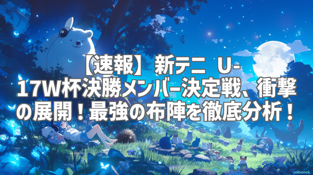 【速報】新テニ U-17W杯決勝メンバー決定戦、衝撃の展開！最強の布陣を徹底分析！