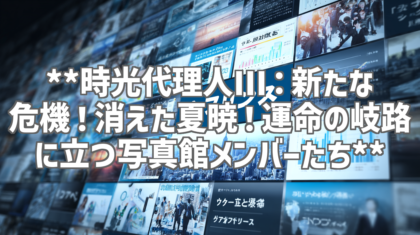 **時光代理人III：新たな危機！消えた夏暁！運命の岐路に立つ写真館メンバーたち**
