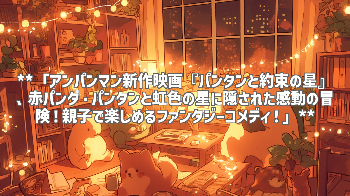 **「アンパンマン新作映画『パンタンと約束の星』、赤パンダ・パンタンと虹色の星に隠された感動の冒険！親子で楽しめるファンタジーコメディ！」**