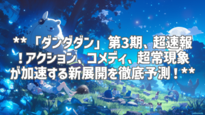 **「ダンダダン」第3期、超速報！アクション、コメディ、超常現象が加速する新展開を徹底予測！**