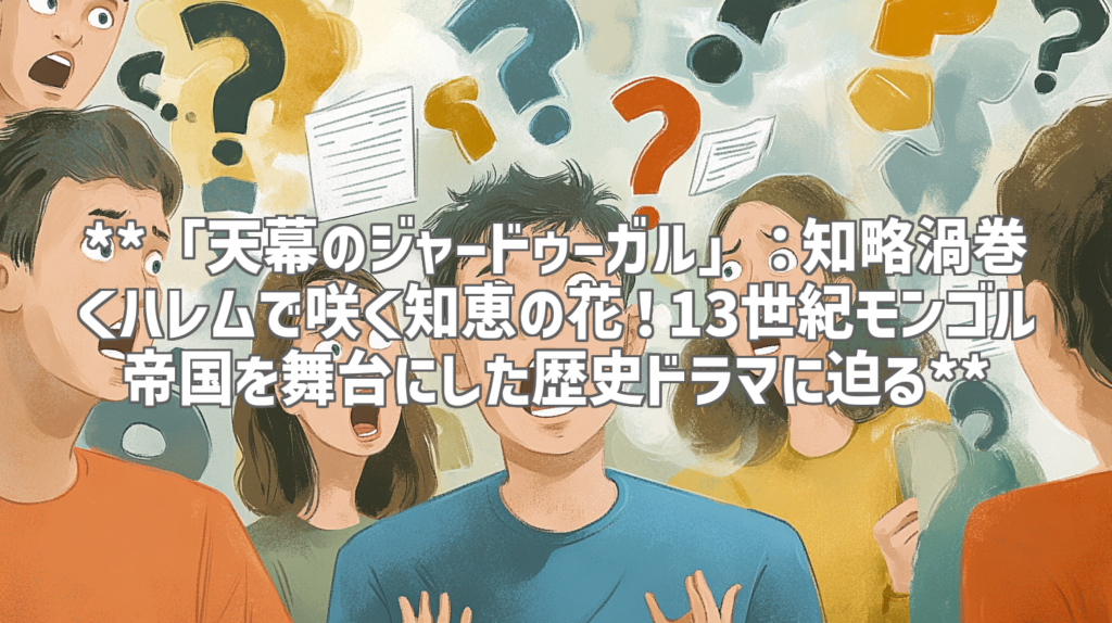 **「天幕のジャードゥーガル」：知略渦巻くハレムで咲く知恵の花！13世紀モンゴル帝国を舞台にした歴史ドラマに迫る**