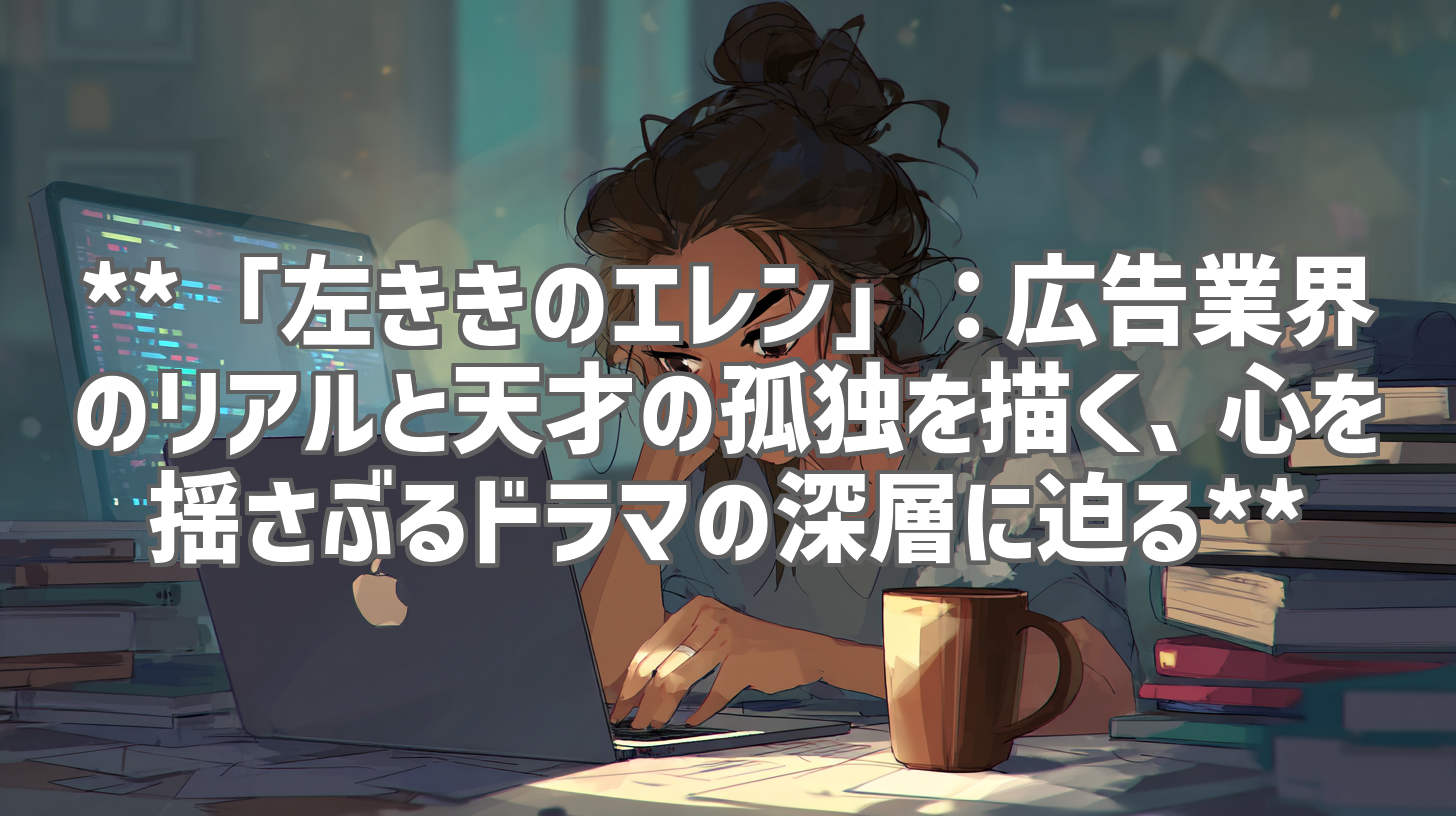 **「左ききのエレン」：広告業界のリアルと天才の孤独を描く、心を揺さぶるドラマの深層に迫る**