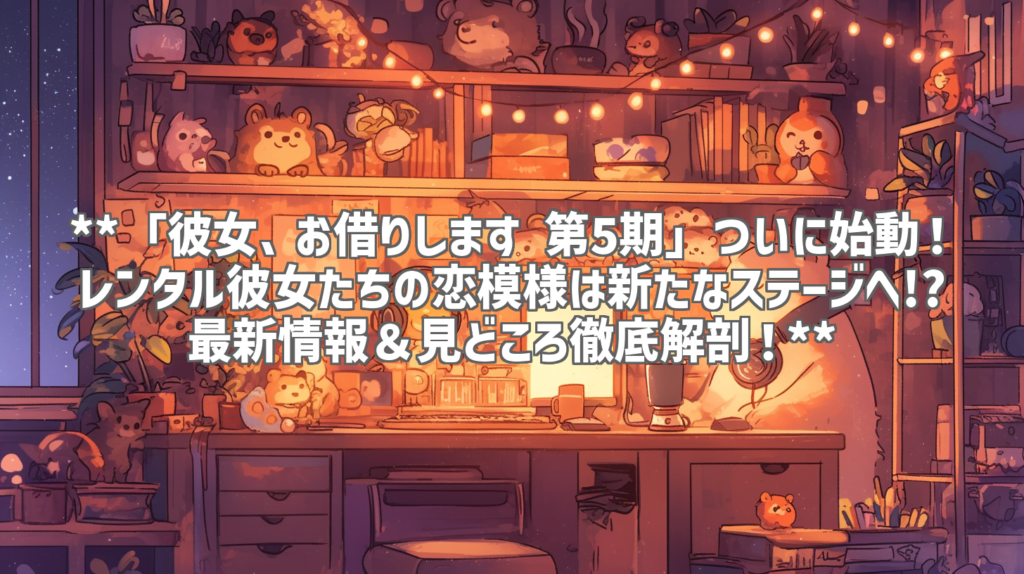 **「彼女、お借りします 第5期」ついに始動！ レンタル彼女たちの恋模様は新たなステージへ!? 最新情報＆見どころ徹底解剖！**