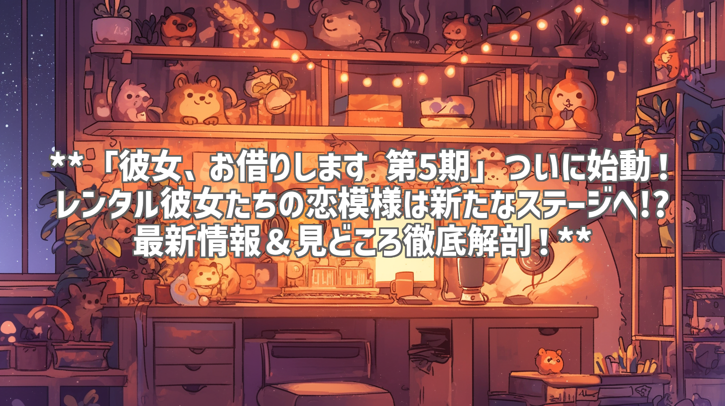 **「彼女、お借りします 第5期」ついに始動！ レンタル彼女たちの恋模様は新たなステージへ!? 最新情報＆見どころ徹底解剖！**