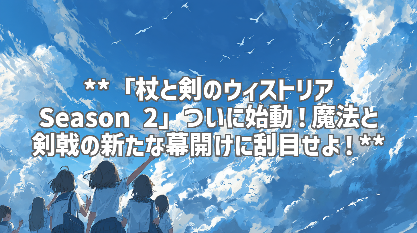 **「杖と剣のウィストリア Season 2」ついに始動！魔法と剣戟の新たな幕開けに刮目せよ！**
