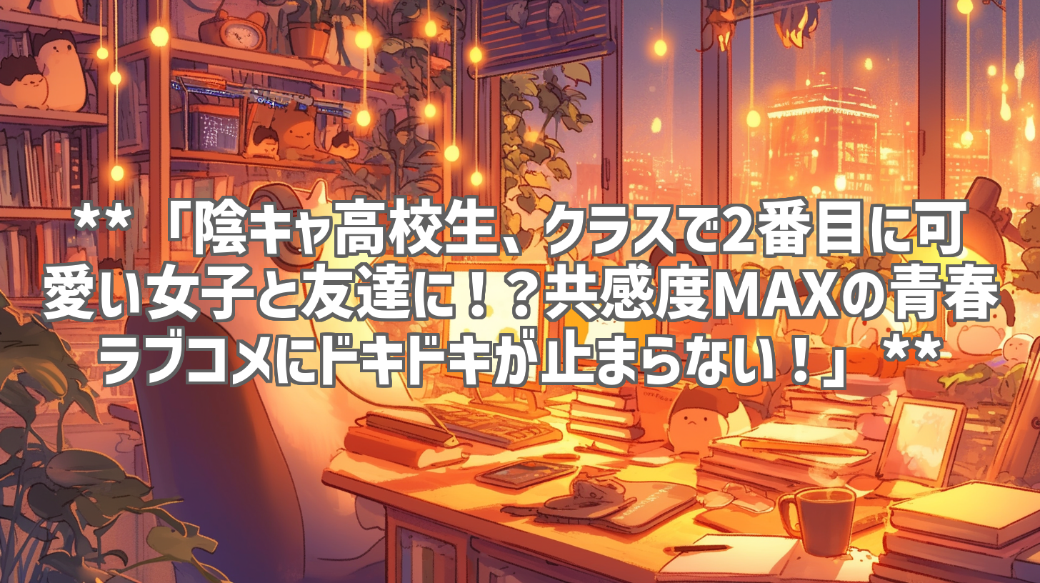 **「陰キャ高校生、クラスで2番目に可愛い女子と友達に!?共感度MAXの青春ラブコメにドキドキが止まらない!」**