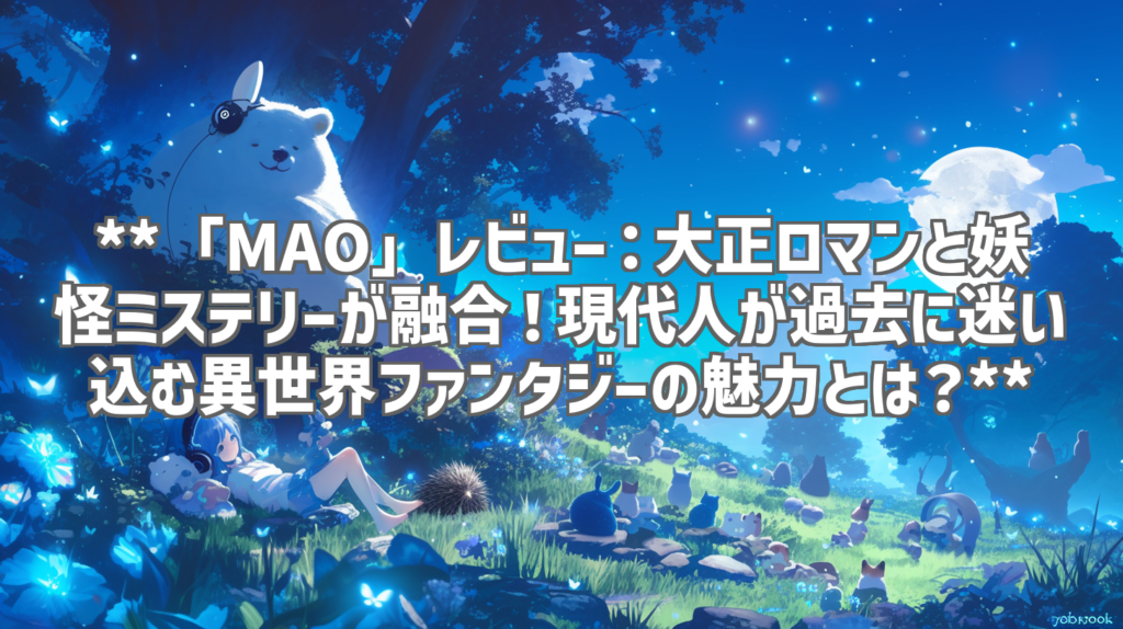 **「MAO」レビュー：大正ロマンと妖怪ミステリーが融合！現代人が過去に迷い込む異世界ファンタジーの魅力とは？**