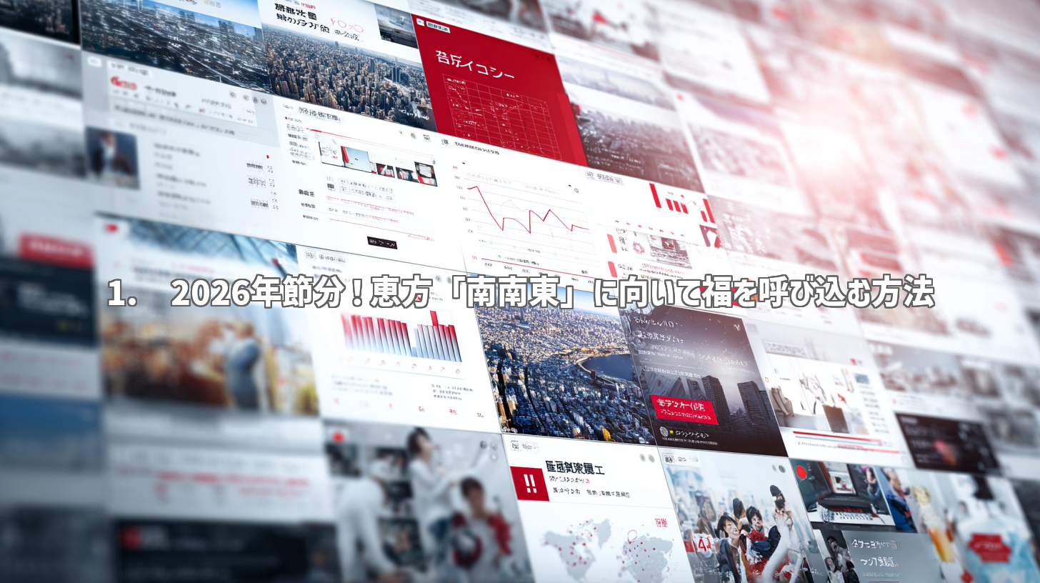 1. 2026年節分！恵方「南南東」に向いて福を呼び込む方法