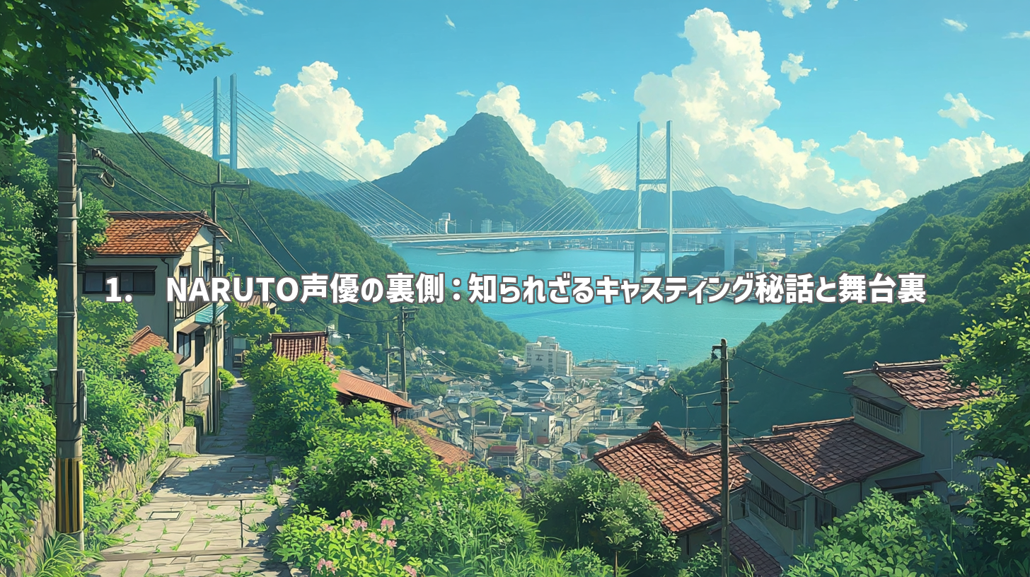 1. NARUTO声優の裏側：知られざるキャスティング秘話と舞台裏