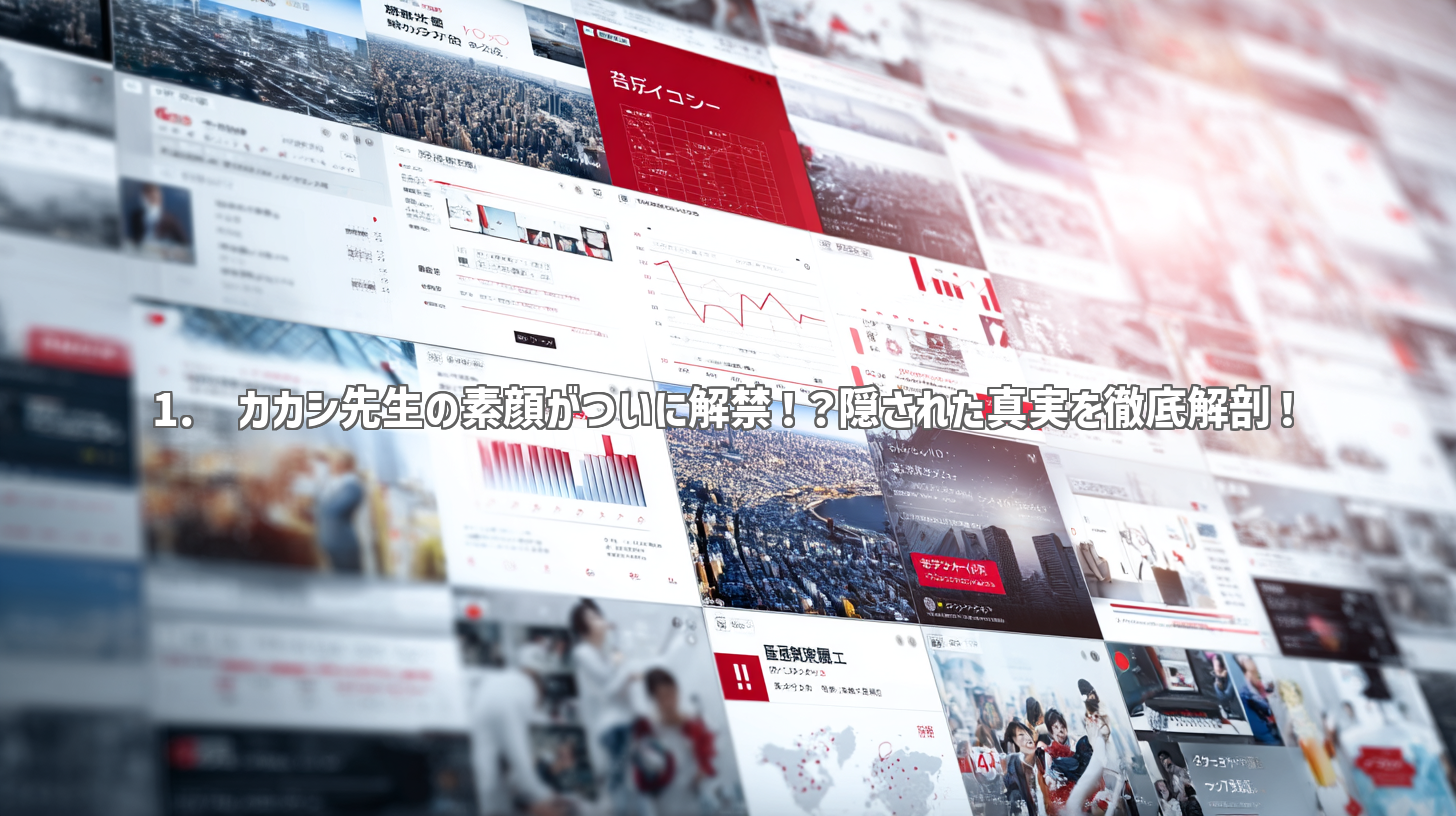 1. カカシ先生の素顔がついに解禁！？隠された真実を徹底解剖！