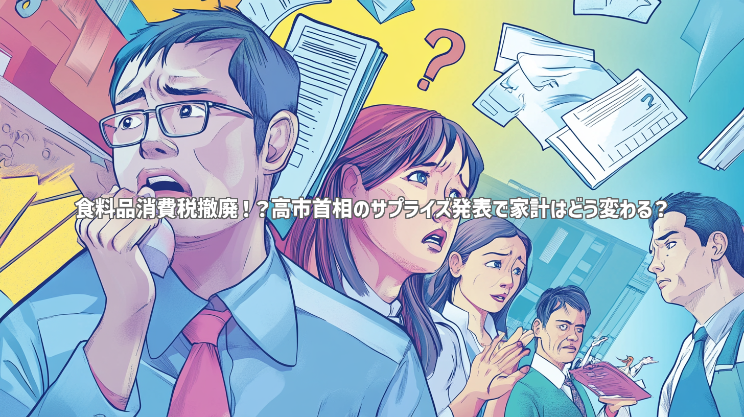 食料品消費税撤廃!?高市首相のサプライズ発表で家計はどう変わる?