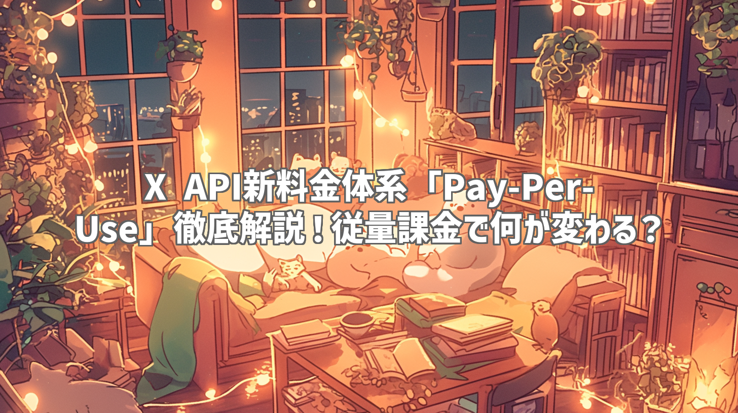 X API新料金体系「Pay-Per-Use」徹底解説！従量課金で何が変わる？