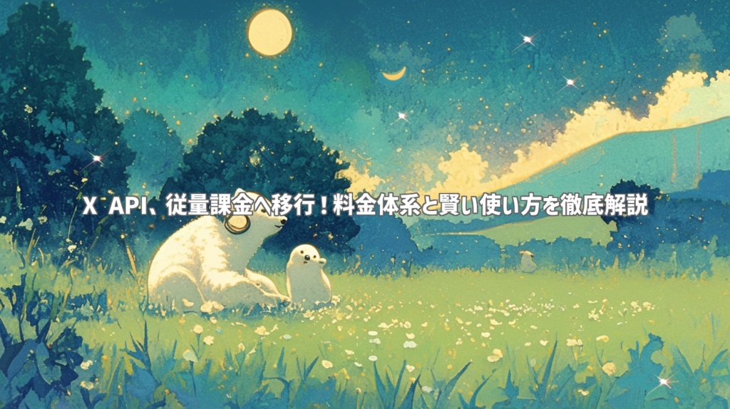 X API、従量課金へ移行！料金体系と賢い使い方を徹底解説